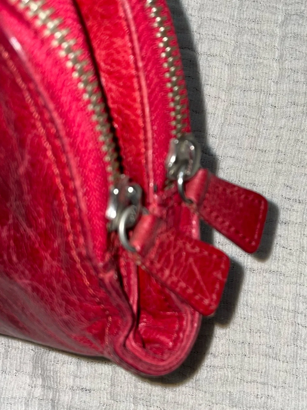 TANO Red Leather Clutch Wallet  Large Travel